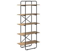 vidaXL Libreria 5 livelli 60 x 35 x 175,5 cm PB Rovere Artigianale