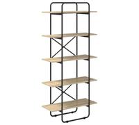 vidaXL Libreria 5 livelli 80 x 35 x 175,5 cm PB Rovere Sonoma