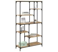 vidaXL Scaffale per libri in rovere artigianale 99 x 35,5 x 176 cm, ampio spazio per scaffalature moderne rettangolari, decorazione per soggiorno, libreria indipendente
