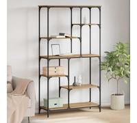 vidaXL Scaffale per libri in rovere artigianale 99 x 35,5 x 176 cm, ampio spazio per scaffalature moderne rettangolari, decorazione per soggiorno, libreria indipendente