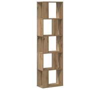 vidaXL Libreria 5 Piani Rovere Artigianale in Multistrato 45x23,5x162,5 cm