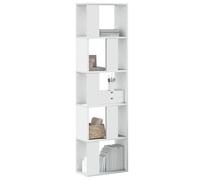 vidaXL Libreria 5 Ripiani Bianca 45x23,5x162,5cm Legno Multistrato
