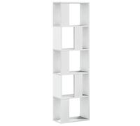 vidaXL Libreria 5 Ripiani Bianca 45x23,5x162,5cm Legno Multistrato, scaffale per Libri, scaffale, scaffale Contenitore, armadietto portaoggetti