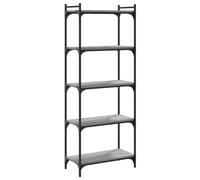 vidaXL Libreria 5 Ripiani Grigio Sonoma 60x30x154cm Legno Multistrato