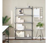 vidaXL Libreria 5 Ripiani Grigio Sonoma 80x30x154cm Legno Multistrato