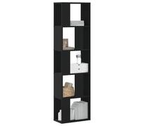 vidaXL Libreria 5 Ripiani Nera 45x23,5x162,5cm in Legno Multistrato