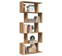 vidaXL Libreria 5 Ripiani Rovere Artigianale 70x24x161 cm Truciolato, libreria, Mobile Porta Libri, scaffale portaoggetti, Porta Libri