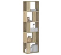 vidaXL Libreria 5 Ripiani Rovere Sonoma 45x23,5x162,5cm Multistrato, scaffale per libri, scaffale, scaffale contenitore, armadietto portaoggetti