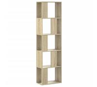 vidaXL Libreria 5 Ripiani Rovere Sonoma 45x23,5x162,5cm Multistrato, scaffale per libri, scaffale, scaffale contenitore, armadietto portaoggetti