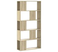 vidaXL Libreria 5 Ripiani Rovere Sonoma 80,5x23,5x162,5cm Multistrato
