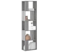 vidaXL Libreria 5Ripiani Grigio Sonoma 45x23,5x162,5 Legno Multistrato, scaffale per Libri, scaffale, scaffale Contenitore, armadietto portaoggetti