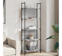 vidaXL Libreria 5Ripiani Grigio Sonoma 60,5x24x166,5 Legno Multistrato