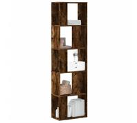 vidaXL Libreria 5Ripiani Rovere Fumo 45x23,5x162,5cm Legno Multistrato, scaffale per Libri, scaffale, scaffale Contenitore, armadietto portaoggetti