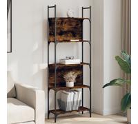 vidaXL Libreria 5Ripiani Rovere Fumo 60,5x24x166,5cm Legno Multistrato