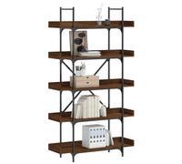 VIDAXL - Libreria 5ripiani Rovere Marrone 100x33x180,5 Legno Multistrato