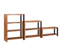 vidaXL Libreria 6 livelli 3 pz 80 x 30 x 110 cm Marrone