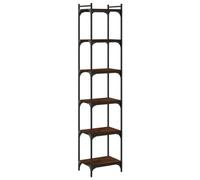 vidaXL Libreria 6 Ripiani Rovere Marrone 40x30x188cm Legno Multistrato