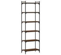 vidaXL Libreria 6 Ripiani Rovere Marrone 60x30x188cm Legno Multistrato