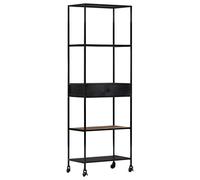 vidaXL Libreria 60x35x180 cm in Legno di Mango Grezzo e Ferro