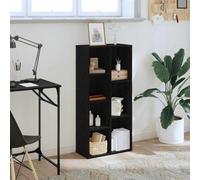 vidaXL Libreria 7 livelli 50 x 25 x 102 cm Rovere Nero
