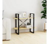 vidaXL Libreria a 2 Ripiani 80x30x70 cm in Legno Massello di Pino