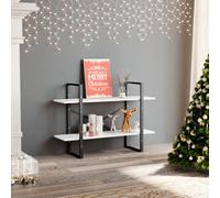 vidaXL Libreria a 2 Ripiani Bianca 100x30x70 cm in Legno Multistrato