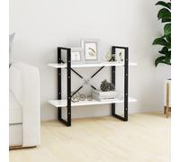 vidaXL Libreria a 2 Ripiani Bianca 80x30x70 cm in Legno Multistrato