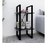 vidaXL Libreria a 2 Ripiani Grigia 40x30x70 cm in Legno Multistrato