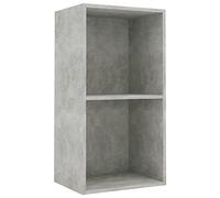 vidaXL Libreria a 2 Ripiani Grigio Cemento 40x30x76,5 cm Truciolato