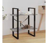vidaXL Libreria a 2 Ripiani Grigio Sonoma 60x30x70cm Legno Multistrato