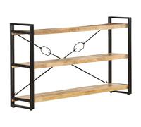 vidaXL Libreria a 3 Ripiani 140x30x80 cm in Legno Massello di Mango