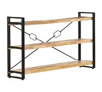 vidaXL Libreria a 3 Ripiani 140x30x80 cm in Legno Massello di Mango