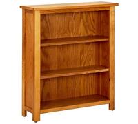 VIDAXL - Libreria a 3 Ripiani 70x22,5x82 cm in Massello di Rovere