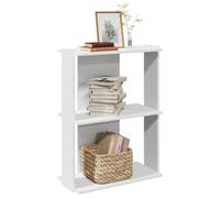 vidaXL Libreria a 3 ripiani Bianca 60x30x80 cm in legno multistrato