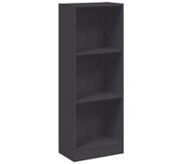VIDAXL - Libreria a 3 Ripiani Grigia 40x24x109 cm in Legno Multistrato