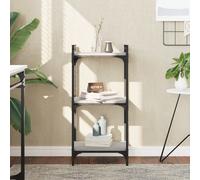 vidaXL Libreria a 3 Ripiani Grigio Sonoma 40x30x86cm Legno Multistrato