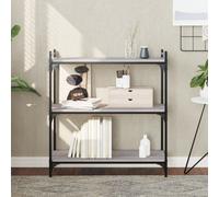 AX Libreria Mobile Stile Industriale 80x30x86cm Grigio Sonoma Piedi Casa 837670