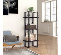 vidaXL Libreria a 3 Ripiani Nera 40x30x105 cm in Legno Multistrato