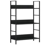 vidaXL Libreria a 3 Ripiani Nera 60x27,6x90,5 cm in Truciolato