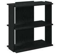 vidaXL Libreria a 3 Ripiani Nera 60x30x60 cm in Legno Multistrato