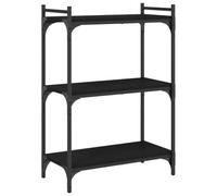 vidaXL Libreria a 3 Ripiani Nera 60x30x86 cm in Legno Multistrato