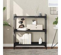 vidaXL Libreria a 3 Ripiani Nera 80x30x86 cm in Legno Multistrato
