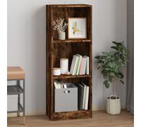 vidaXL Libreria a 3 Ripiani Rovere Fumo 40x24x109 cm Legno Multistrato
