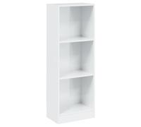 vidaXL Libreria a 3 Ripiani Versatile Minimalista Moderna Elegante Robusta Scaffali Mensole Espositore Bianco Lucido 40x24x109 cm in Truciolato