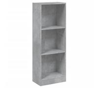 vidaXL Libreria a 3 Ripiani Versatile Minimalista Moderna Elegante Robusta Scaffali Mensole Espositore Grigio Cemento 40x24x109 cm in Truciolato