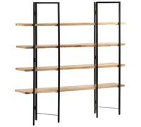 VIDAXL - Libreria a 4 Livelli 160x35x160 cm in Legno Massello di Mango