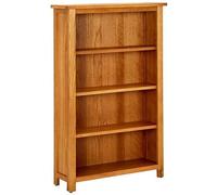 VIDAXL - Libreria A 4 Ripiani 70x22x110 Cm In Legno Massello Di Rovere