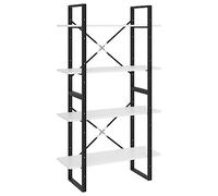 vidaXL Libreria a 4 Ripiani Bianca 80x30x140 cm in Legno Multistrato