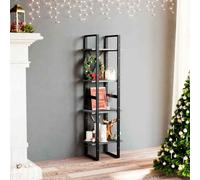 vidaXL Libreria a 4 Ripiani Grigia 40x30x140 cm in Massello di Pino