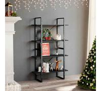 vidaXL Libreria a 4 Ripiani Grigia 80x30x140 cm in Truciolato